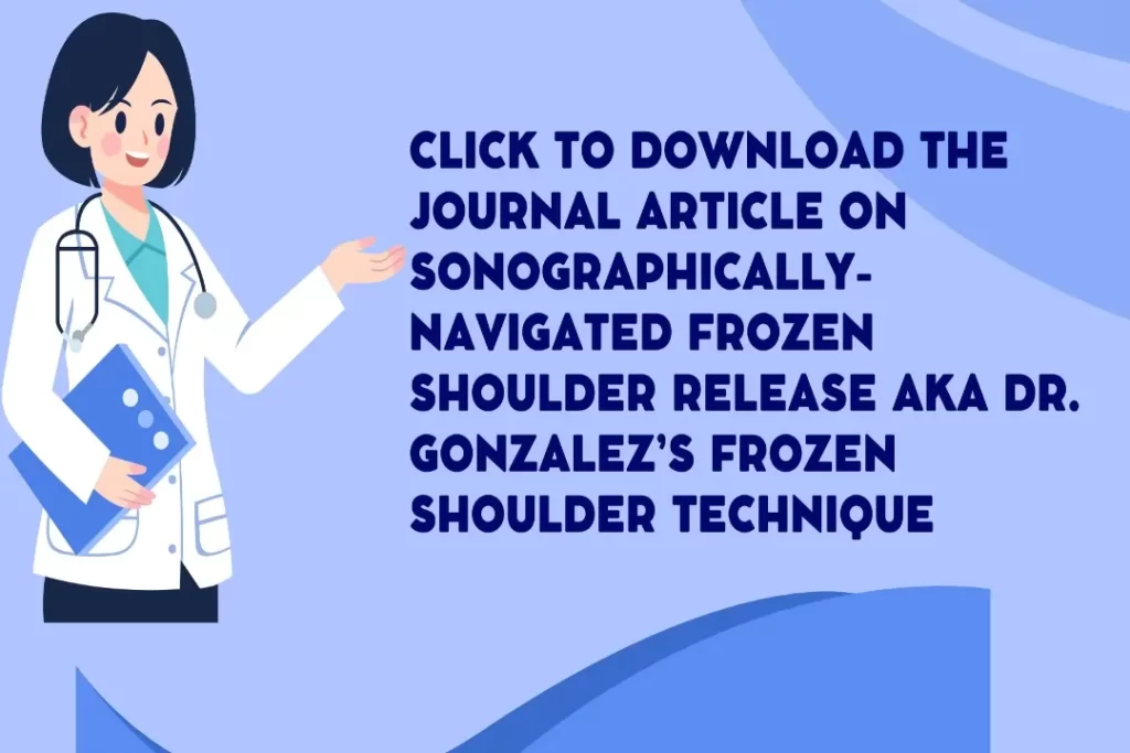 Sonographically-navigated frozen shoulder release (S-FSR): A modified technique for sonographically-navigated, in-office hydrodilatation of adhesive capsulitis